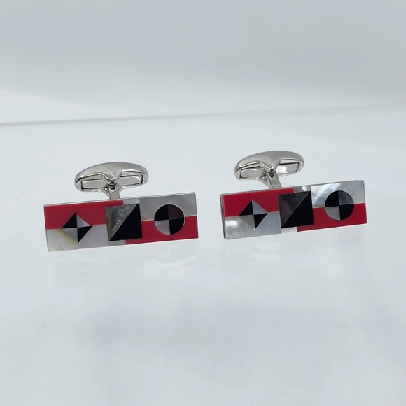 Paul Smith mother pearl inlay Cufflinks - Picture 1 of 4